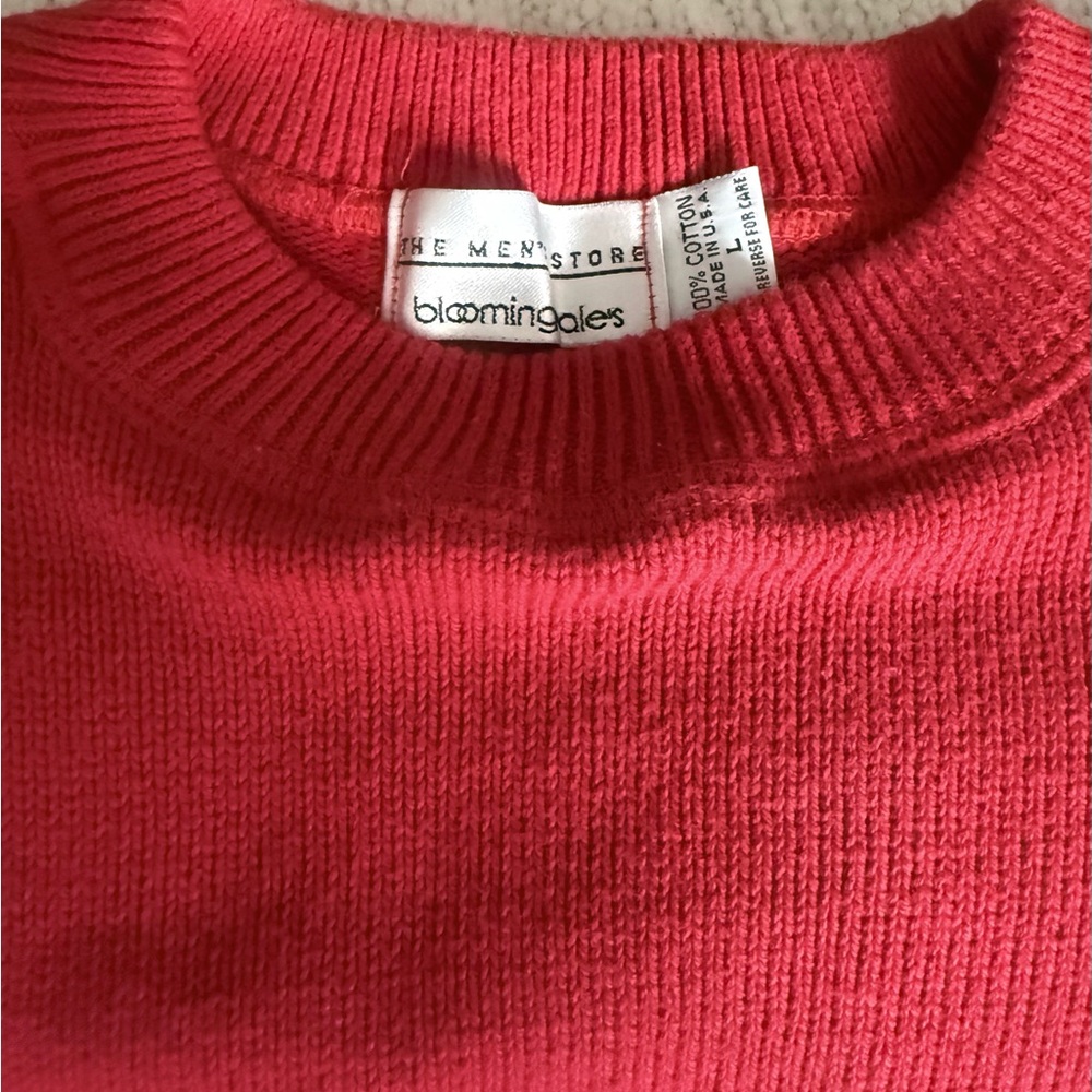Bloomingdale's Men's Vibrant Red Crewneck Sweater